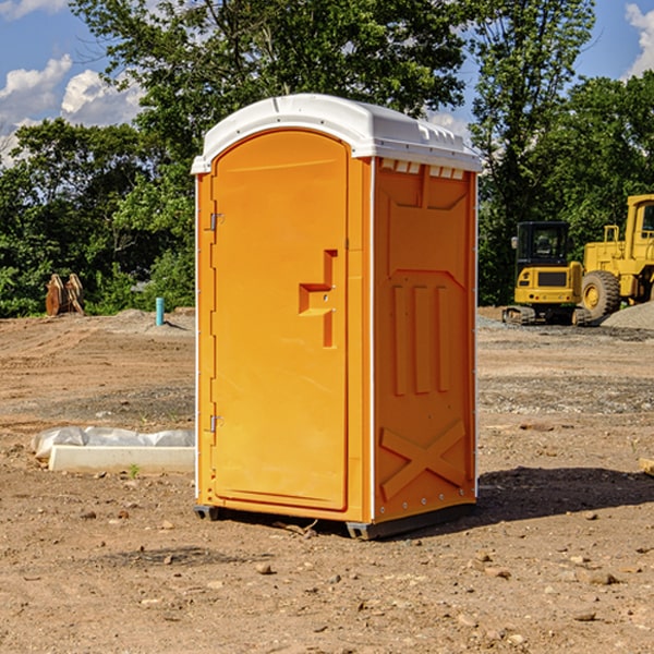 how often are the porta potties cleaned and serviced during a rental period in Higgins Lake MI